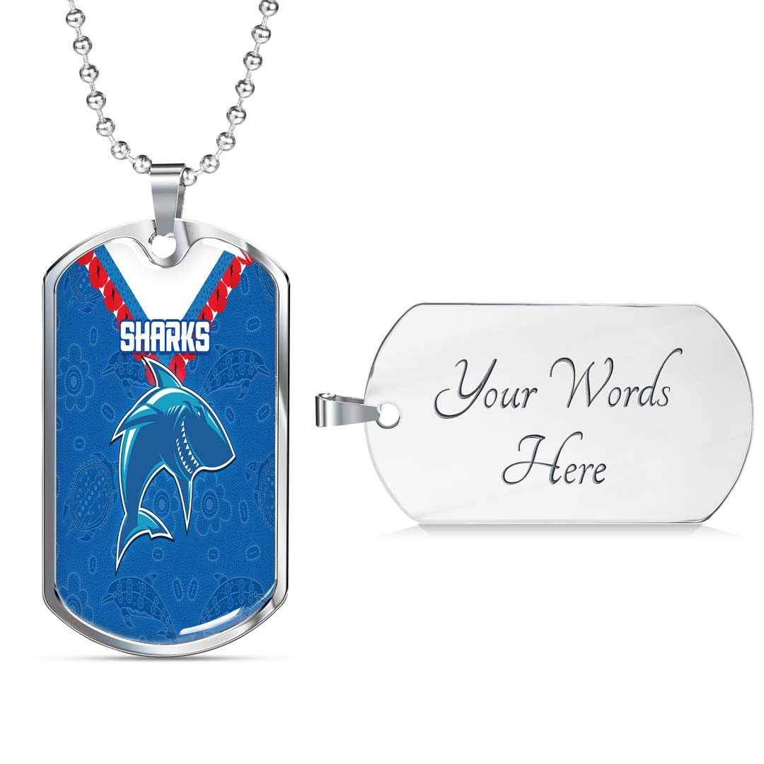 Vibe Hoodie Dog Tag - Cronulla-Sutherland Sharks Simple Style - Rugby Team Dog Tag