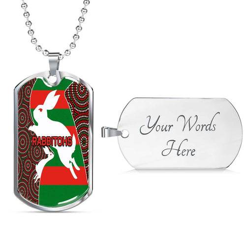 Vibe Hoodie Dog Tag - South Sydney Rabbitohs Indigenous New Release - Rugby Team Dog Tag