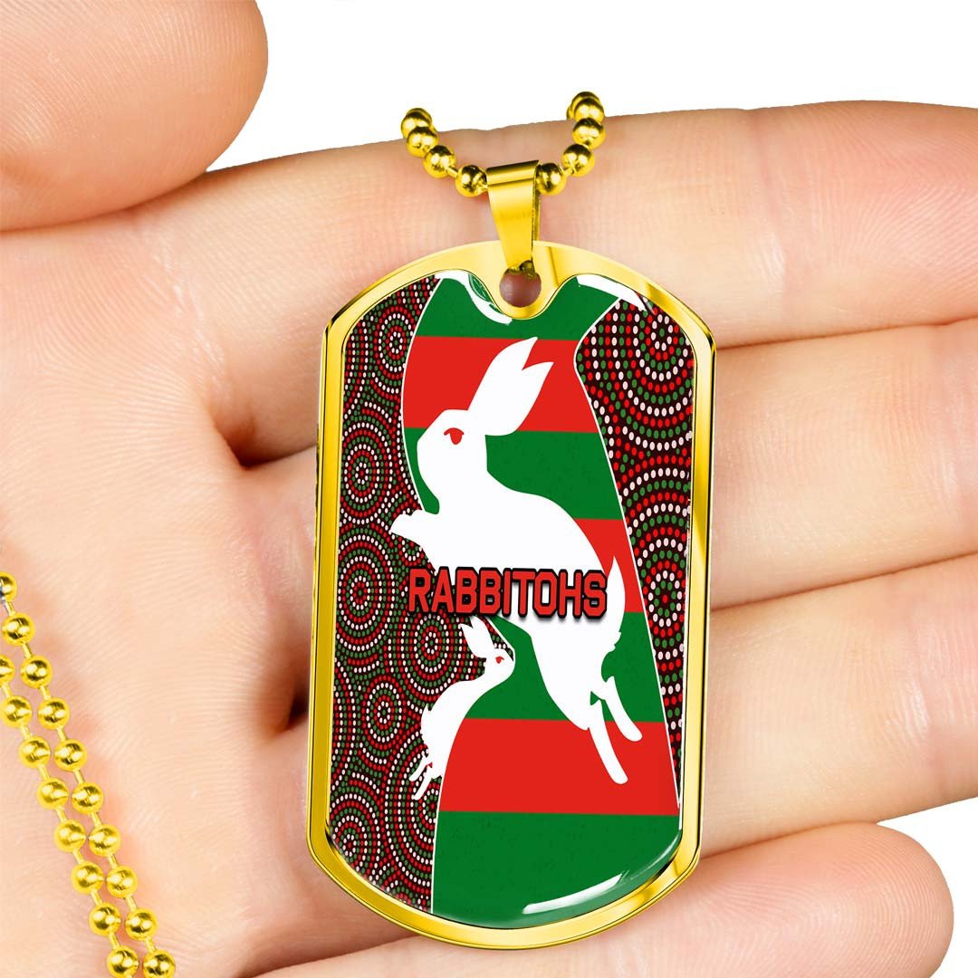 Vibe Hoodie Dog Tag - South Sydney Rabbitohs Indigenous New Release - Rugby Team Dog Tag
