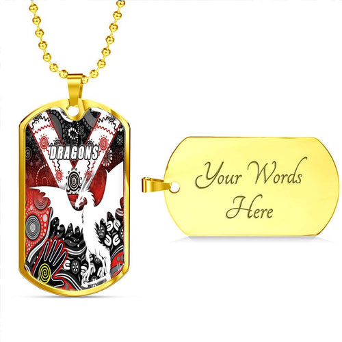 Vibe Hoodie Dog Tag - (Custom) St. George Illawarra Dragons Naidoc - Rugby Team Dog Tag