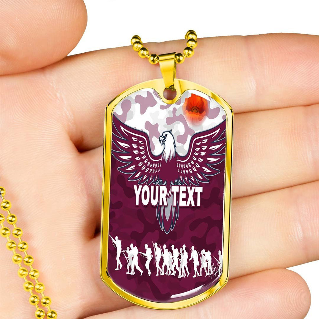 Vibe Hoodie Dog Tag - (Custom) Manly-Warringah Sea Eagles Camoflage Vibes - Rugby Team Dog Tag