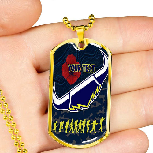 Vibe Hoodie Dog Tag - (Custom) North Queensland Cowboys Anzac Special Style - Rugby Team Dog Tag Dog Tag