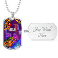 Vibe Hoodie Dog Tag - Parramatta Eels Indigenous Naidoc Violet - Rugby Team Dog Tag