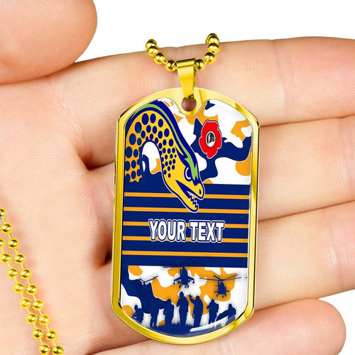 Vibe Hoodie Dog Tag - (Custom) Parramatta Eels Anzac Day & Camouflag - Rugby Team Dog Tag