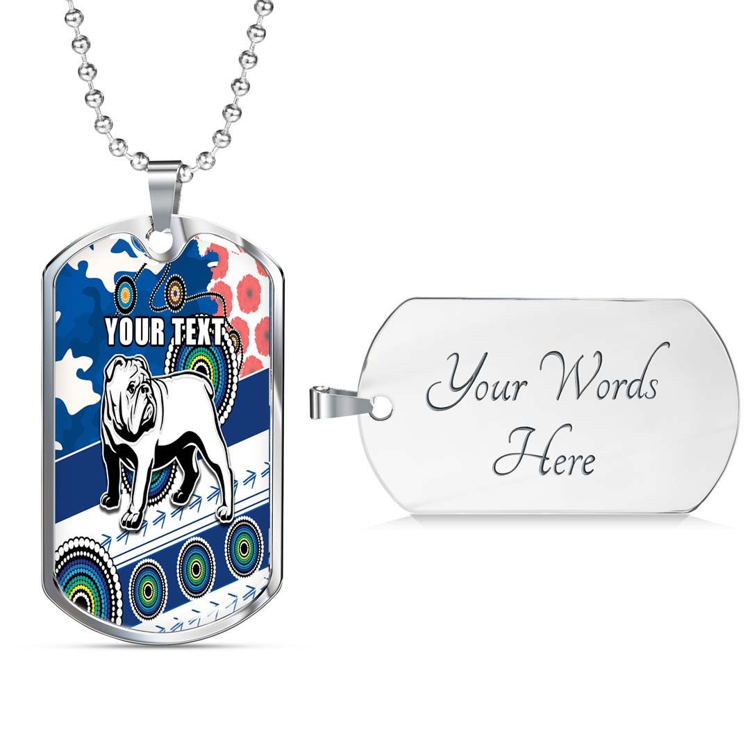 Vibe Hoodie Dog Tag - (Custom) Canterbury-Bankstown Bulldogs Anzac Day - Rugby Team Dog Tag