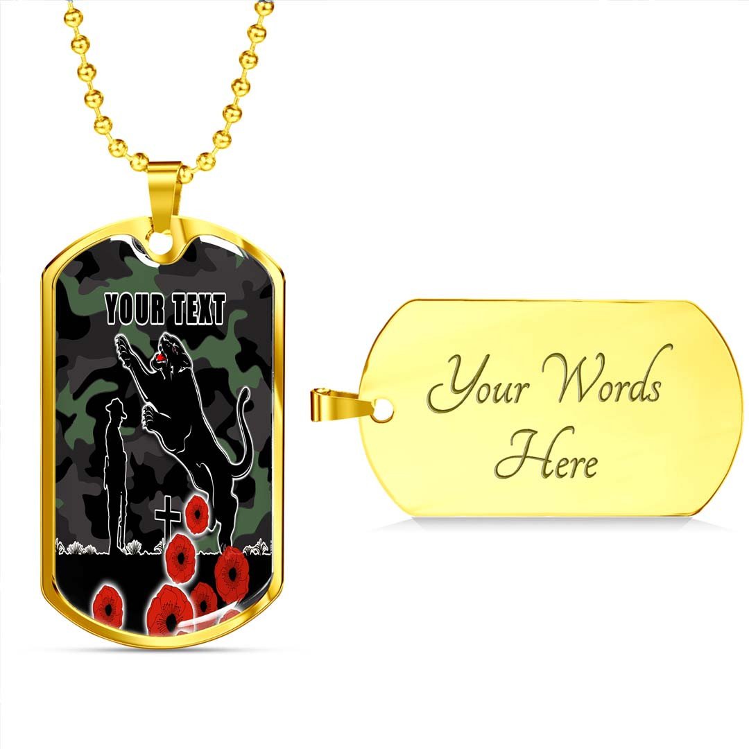 Vibe Hoodie Dog Tag - (Custom) Penrith Panthers Anzac Day Camo - Rugby Team Dog Tag