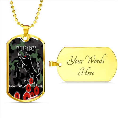 Vibe Hoodie Dog Tag - (Custom) Penrith Panthers Anzac Day Camo - Rugby Team Dog Tag