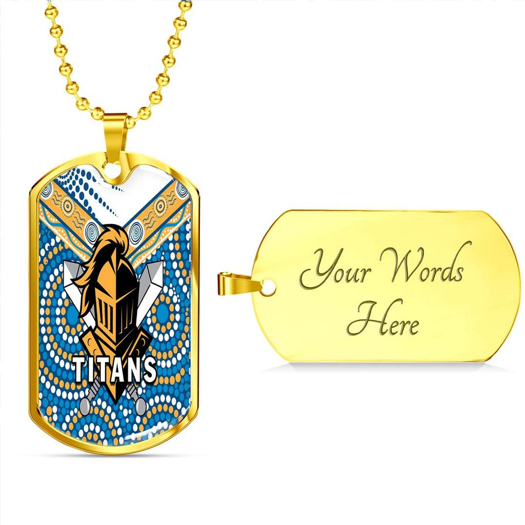 Vibe Hoodie Dog Tag - Gold Coast Titans Indigenous New - Rugby Team Dog Tag
