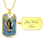 Vibe Hoodie Dog Tag - Gold Coast Titans Indigenous New - Rugby Team Dog Tag
