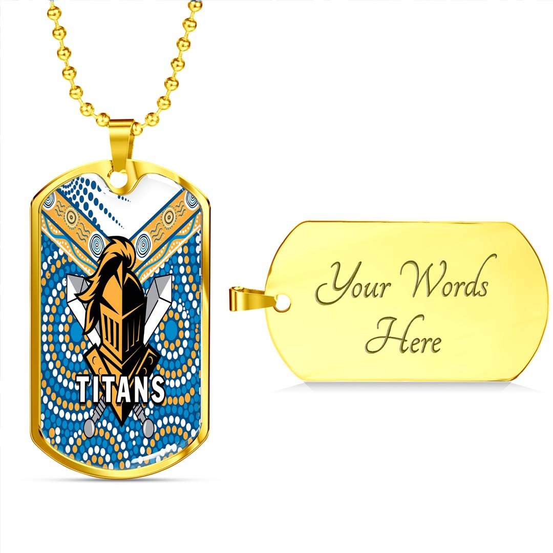 Vibe Hoodie Dog Tag - Gold Coast Titans Indigenous New - Rugby Team Dog Tag