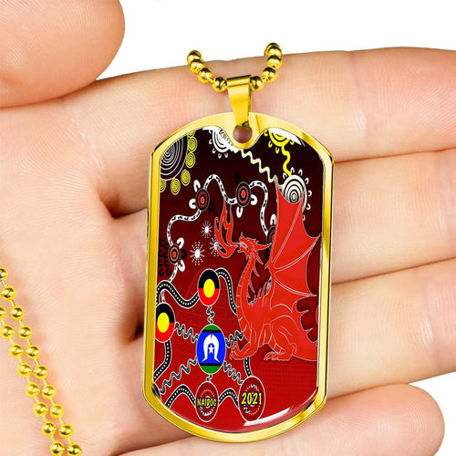 Vibe Hoodie Dog Tag - (Custom) St. George Illawarra Dragons Indigenous Naidoc - Rugby Team Dog Tag
