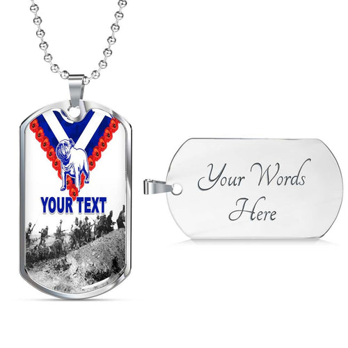 Vibe Hoodie Dog Tag - (Custom) Canterbury-Bankstown Bulldogs Anzac Day Original - Rugby Team Dog Tag