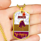 Vibe Hoodie Dog Tag - Brisbane Broncos Anzac Day Limited - Rugby Team Dog Tag