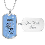 Vibe Hoodie Dog Tag - Cronulla-Sutherland Sharks Simple - Rugby Team Dog Tag