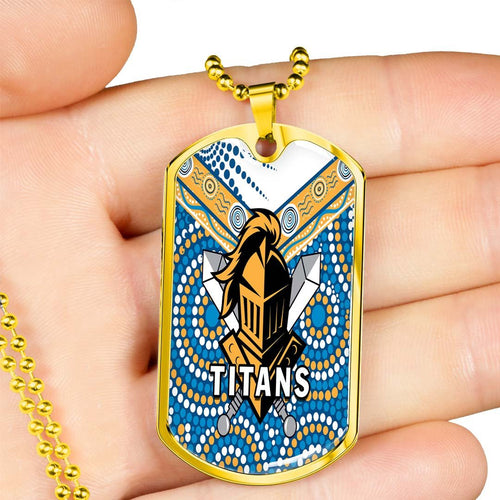 Vibe Hoodie Dog Tag - Gold Coast Titans Indigenous New - Rugby Team Dog Tag