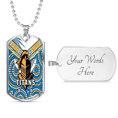 Vibe Hoodie Dog Tag - Gold Coast Titans Indigenous New - Rugby Team Dog Tag