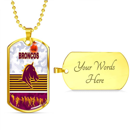 Vibe Hoodie Dog Tag - Brisbane Broncos Anzac Day Limited - Rugby Team Dog Tag