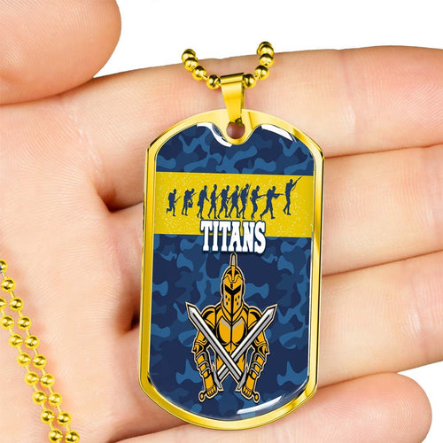Vibe Hoodie Dog Tag - Gold Coast Titans Victory - Rugby Team Dog Tag