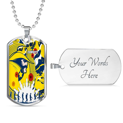 Vibe Hoodie Dog Tag - North Queensland Cowboys Anzac Limited Edition - Rugby Team Dog Tag