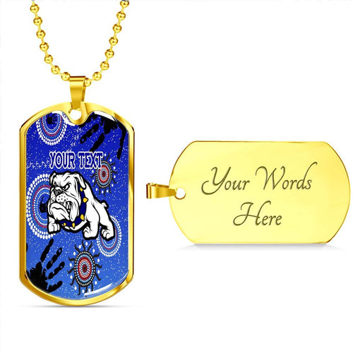 Vibe Hoodie Dog Tag - (Custom) Canterbury-Bankstown Bulldogs Indigenous Victorian Vibes - Rugby Team Dog Tag
