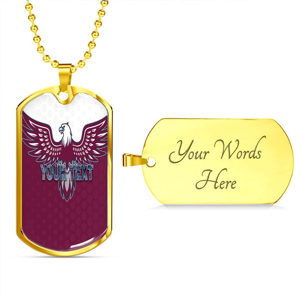 Vibe Hoodie Dog Tag - (Custom) Manly-Warringah Sea Eagles Simple - Rugby Team Dog Tag