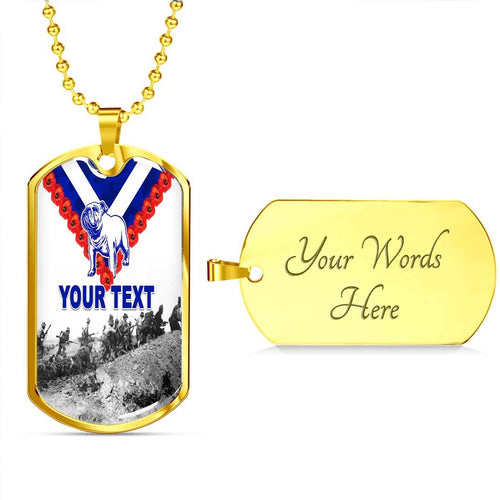 Vibe Hoodie Dog Tag - (Custom) Canterbury-Bankstown Bulldogs Anzac Day Original - Rugby Team Dog Tag