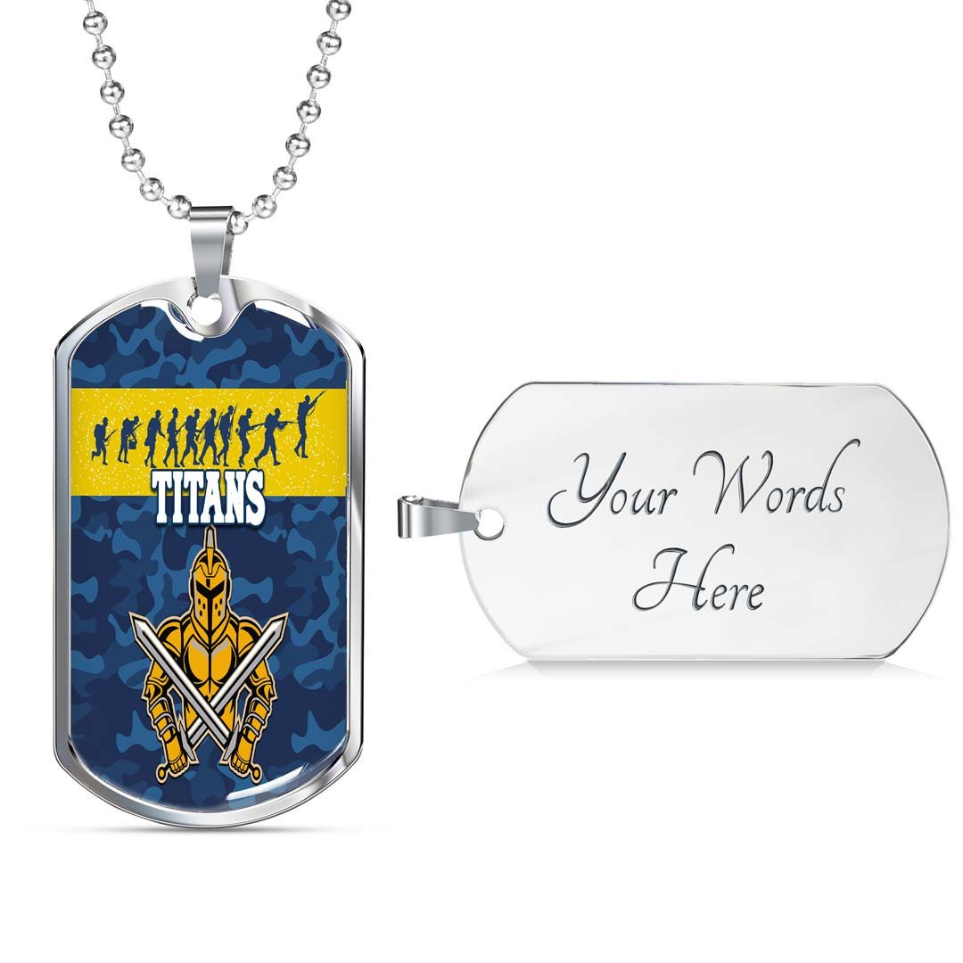Vibe Hoodie Dog Tag - Gold Coast Titans Victory - Rugby Team Dog Tag