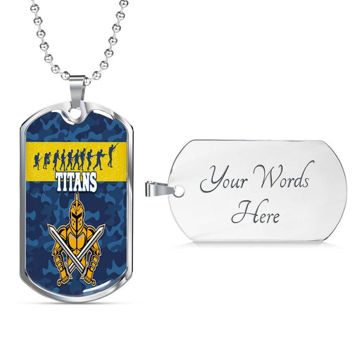 Vibe Hoodie Dog Tag - Gold Coast Titans Victory - Rugby Team Dog Tag