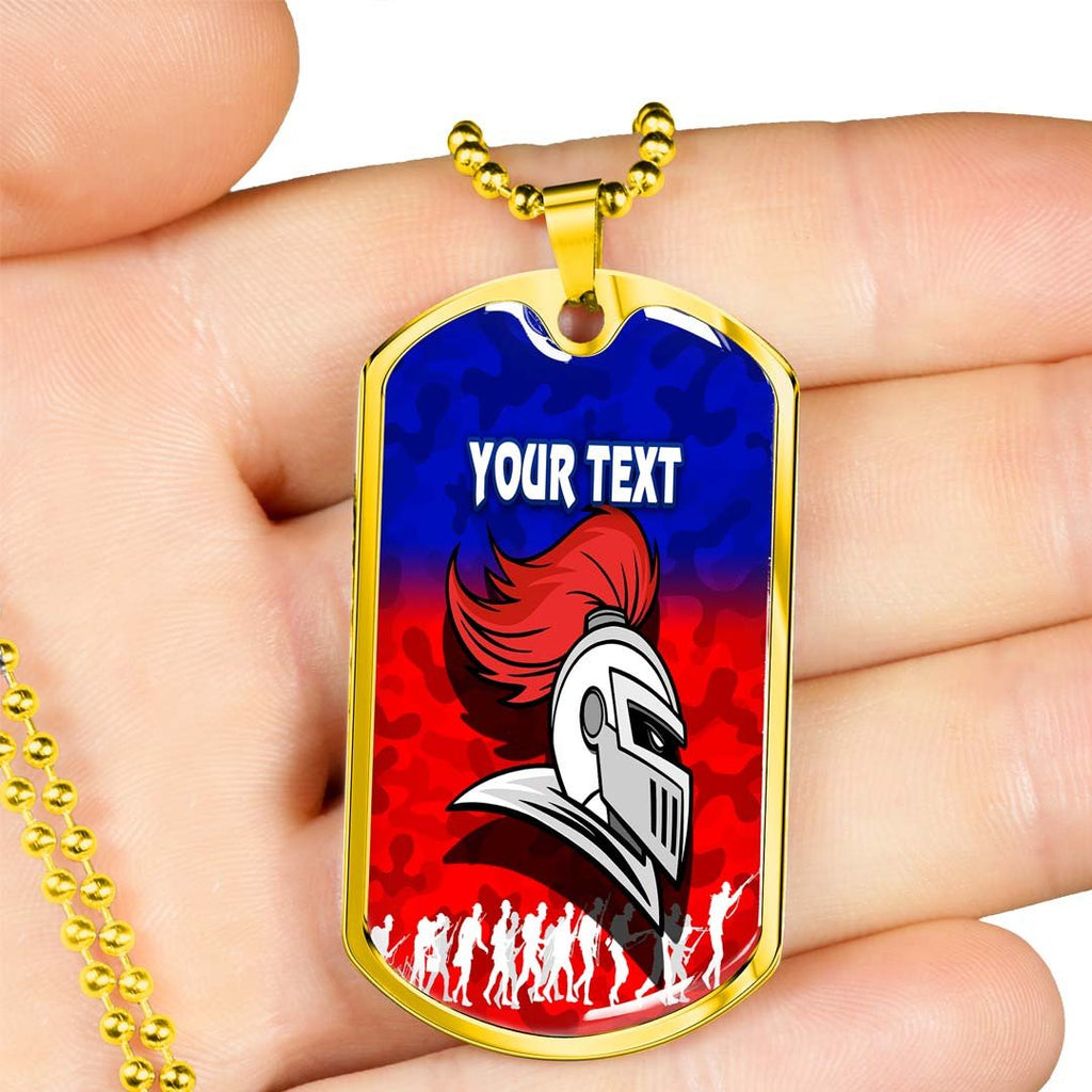 Vibe Hoodie Dog Tag - (Custom) Newcastle Knights Anzac Camouflag - Rugby Team Dog Tag