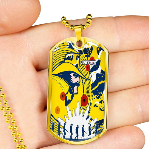 Vibe Hoodie Dog Tag - North Queensland Cowboys Anzac Limited Edition - Rugby Team Dog Tag