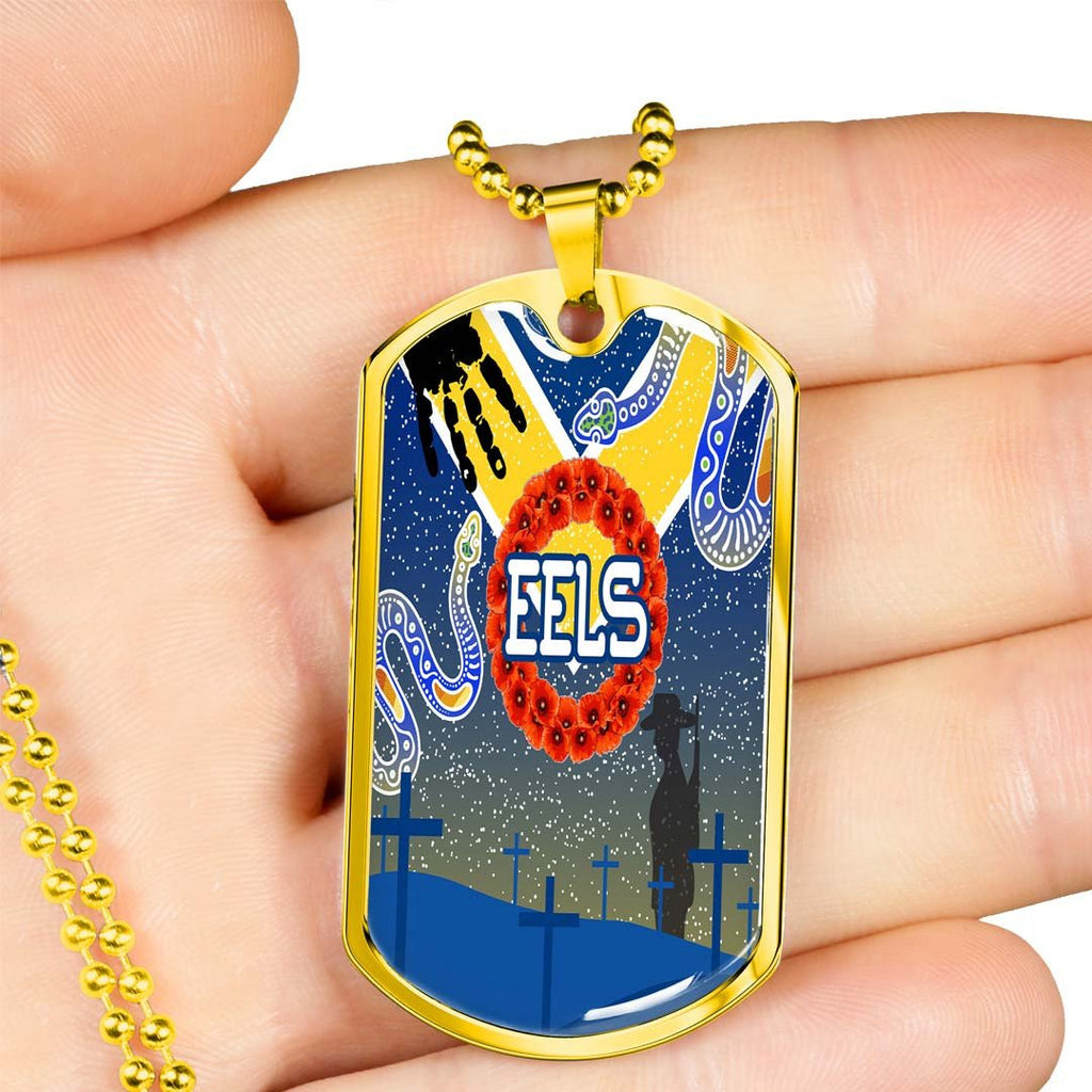 Vibe Hoodie Dog Tag - (Custom) Parramatta Eels Anzac Day, Poppy - Rugby Team Dog Tag