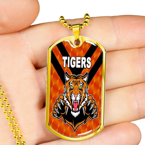 Vibe Hoodie Dog Tag - (Custom) Balmain Tigers Orange Ver. - Rugby Team Dog Tag
