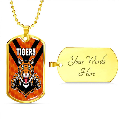 Vibe Hoodie Dog Tag - (Custom) Balmain Tigers Orange Ver. - Rugby Team Dog Tag