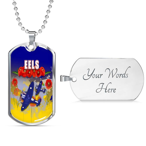 Vibe Hoodie Dog Tag - Parramatta Eels Anzac Day Lest We Forget - Rugby Team Dog Tag