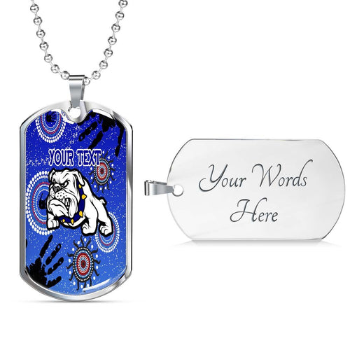 Vibe Hoodie Dog Tag - (Custom) Canterbury-Bankstown Bulldogs Indigenous Victorian Vibes - Rugby Team Dog Tag