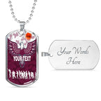 Vibe Hoodie Dog Tag - (Custom) Manly-Warringah Sea Eagles Camoflage Vibes - Rugby Team Dog Tag
