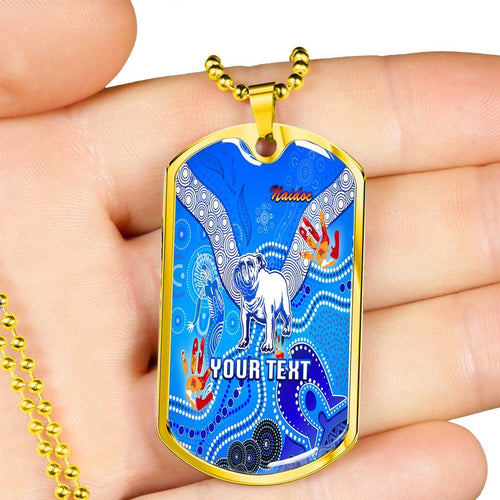 Vibe Hoodie Dog Tag - (Custom) Canterbury-Bankstown Bulldogs Naidoc - Rugby Team Dog Tag