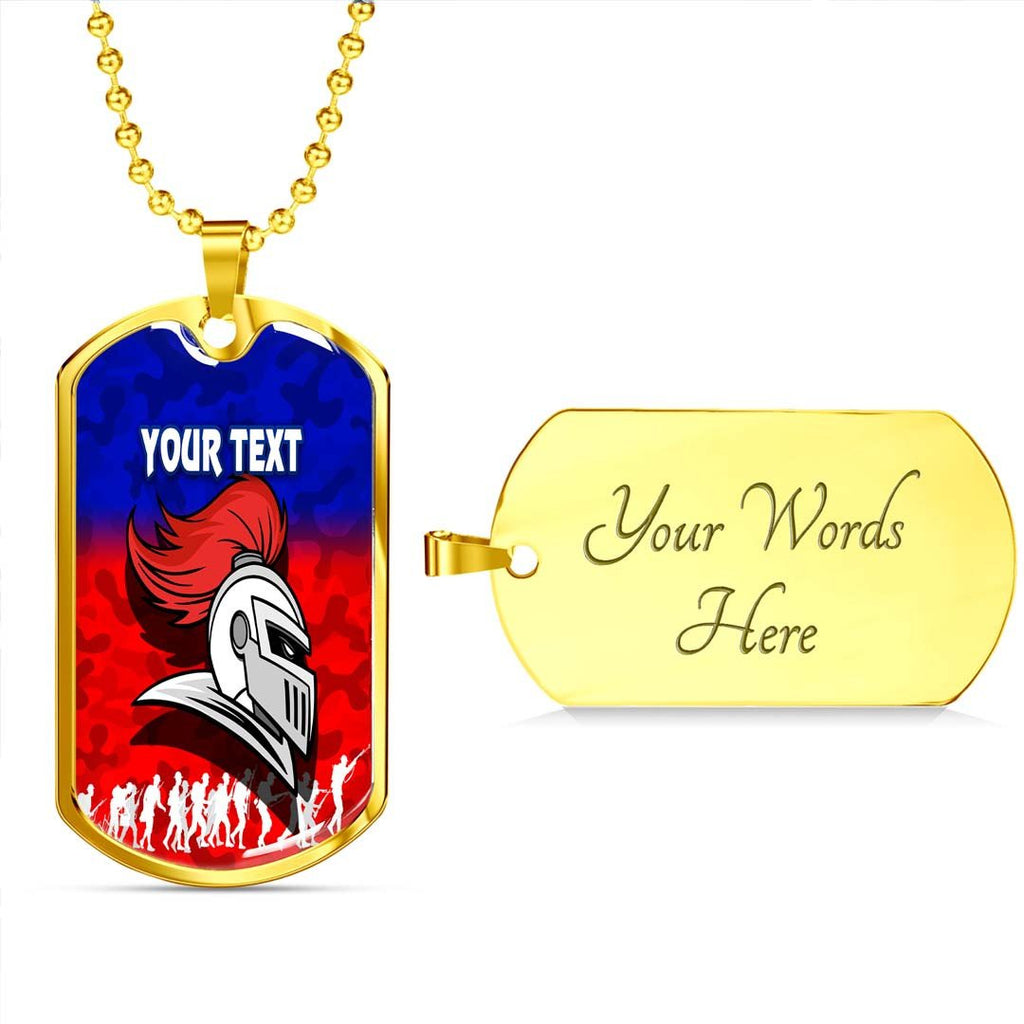 Vibe Hoodie Dog Tag - (Custom) Newcastle Knights Anzac Camouflag - Rugby Team Dog Tag