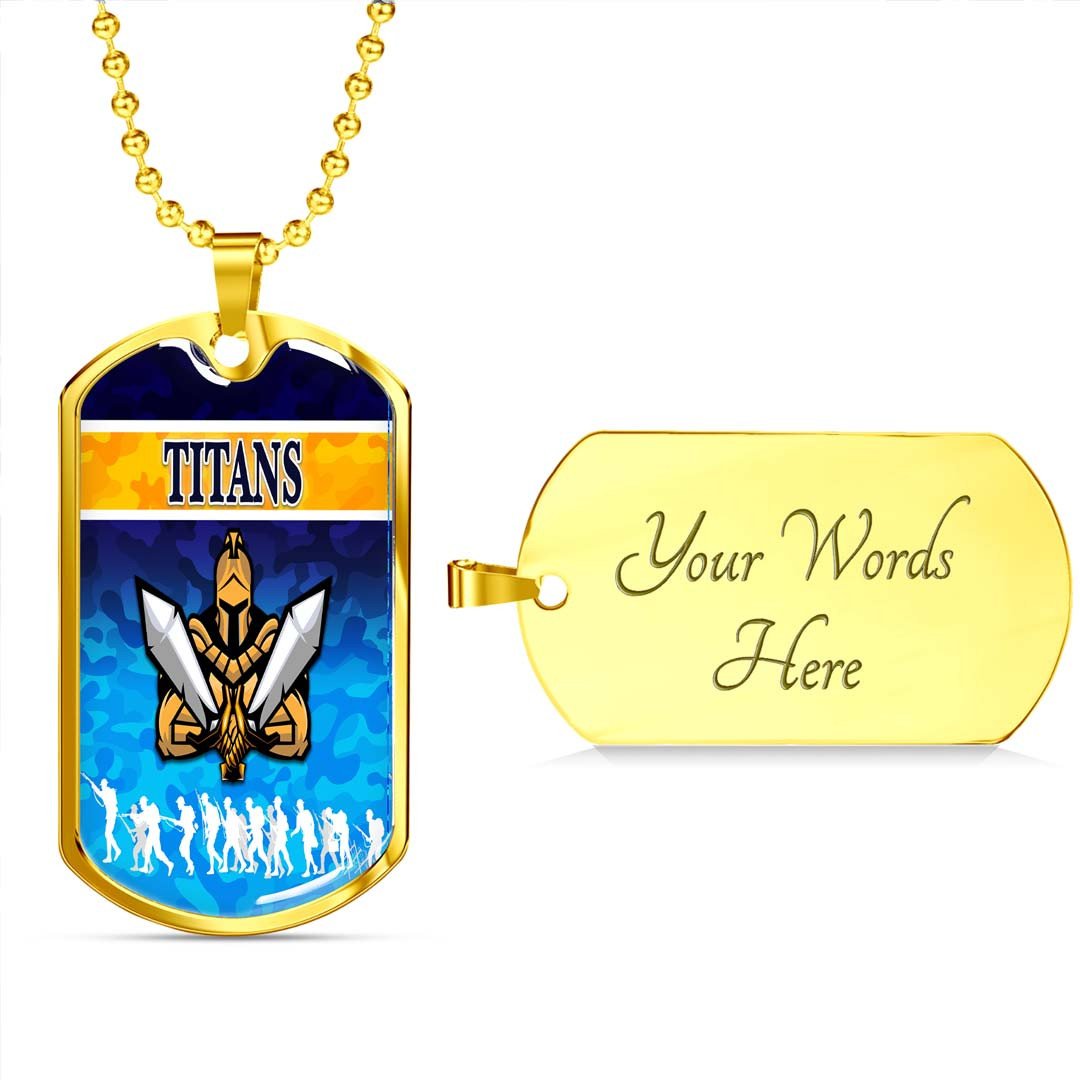 Vibe Hoodie Dog Tag - Gold Coast Titans Camo - Rugby Team Dog Tag