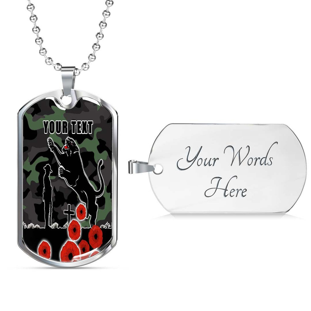 Vibe Hoodie Dog Tag - (Custom) Penrith Panthers Anzac Day Camo - Rugby Team Dog Tag