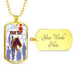 Vibe Hoodie Dog Tag - (Custom) Brisbane Broncos Anzac Day White - Rugby Team Dog Tag