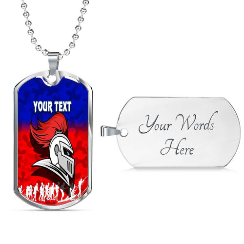 Vibe Hoodie Dog Tag - (Custom) Newcastle Knights Anzac Camouflag - Rugby Team Dog Tag