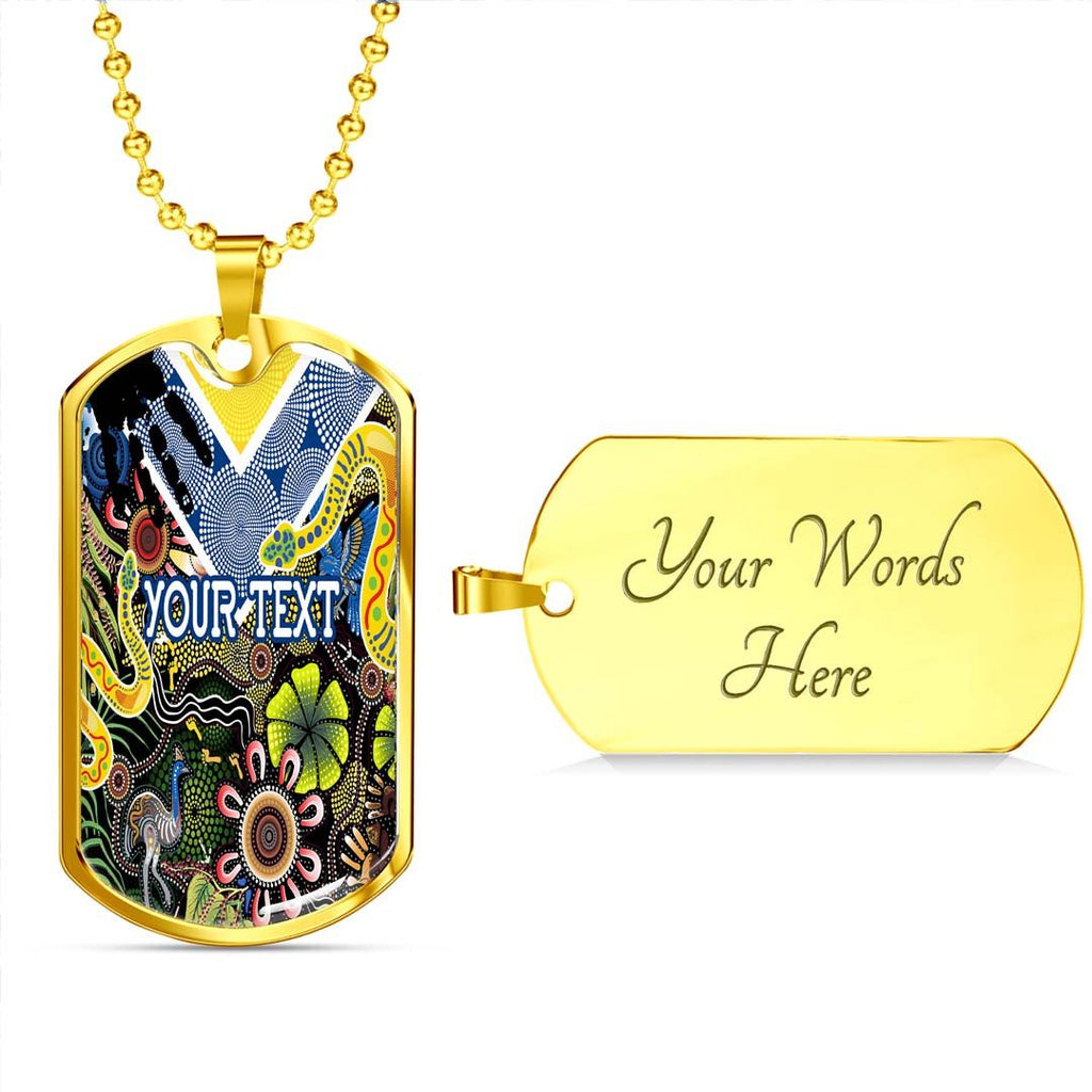 Vibe Hoodie Dog Tag - (Custom) Parramatta Eels Indigenous Naidoc Royal - Rugby Team Dog Tag