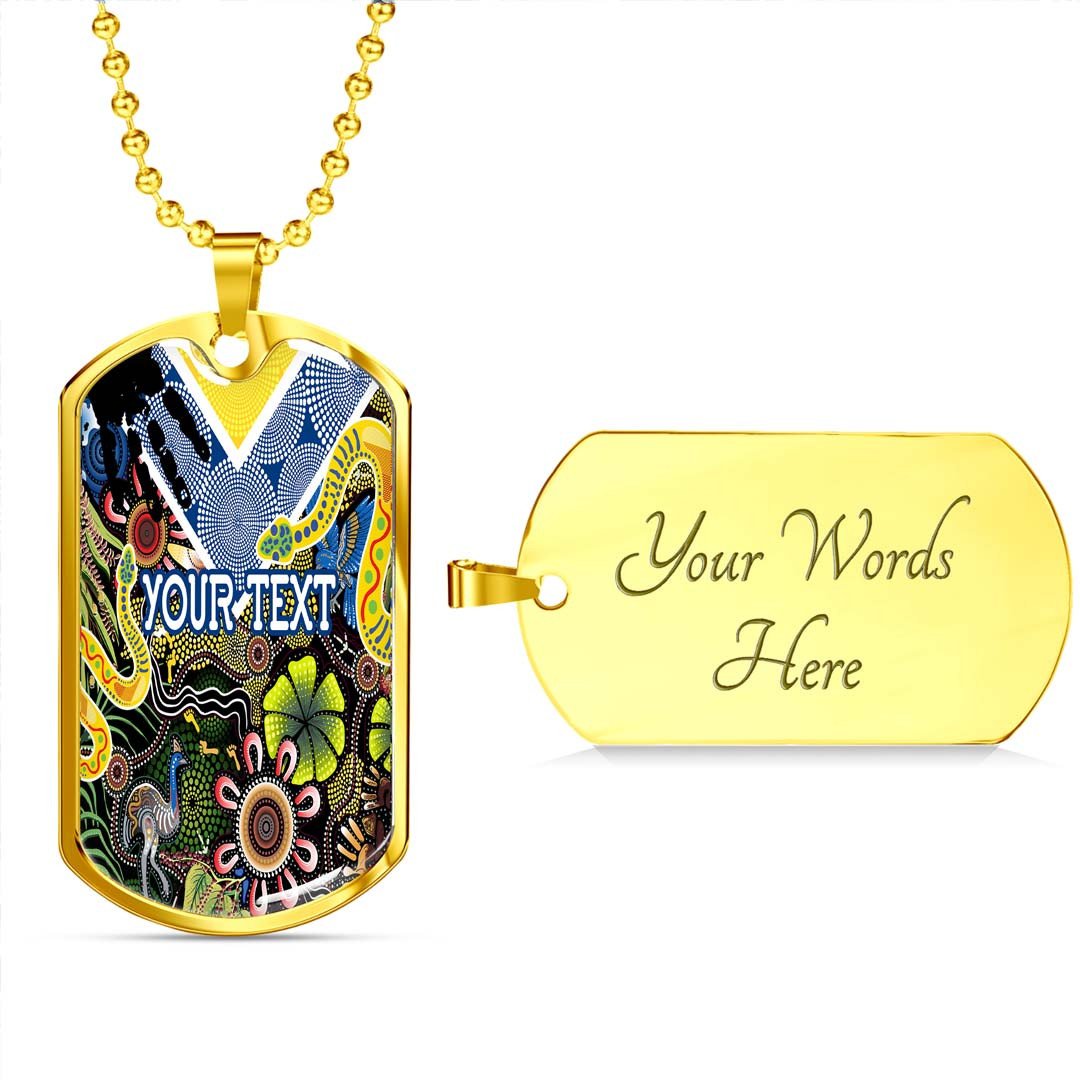 Vibe Hoodie Dog Tag - (Custom) Parramatta Eels Indigenous Naidoc Royal - Rugby Team Dog Tag