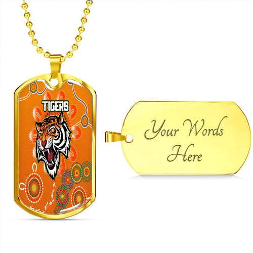 Vibe Hoodie Dog Tag - Wests Tigers Unique Indigenous - Rugby Team Dog Tag