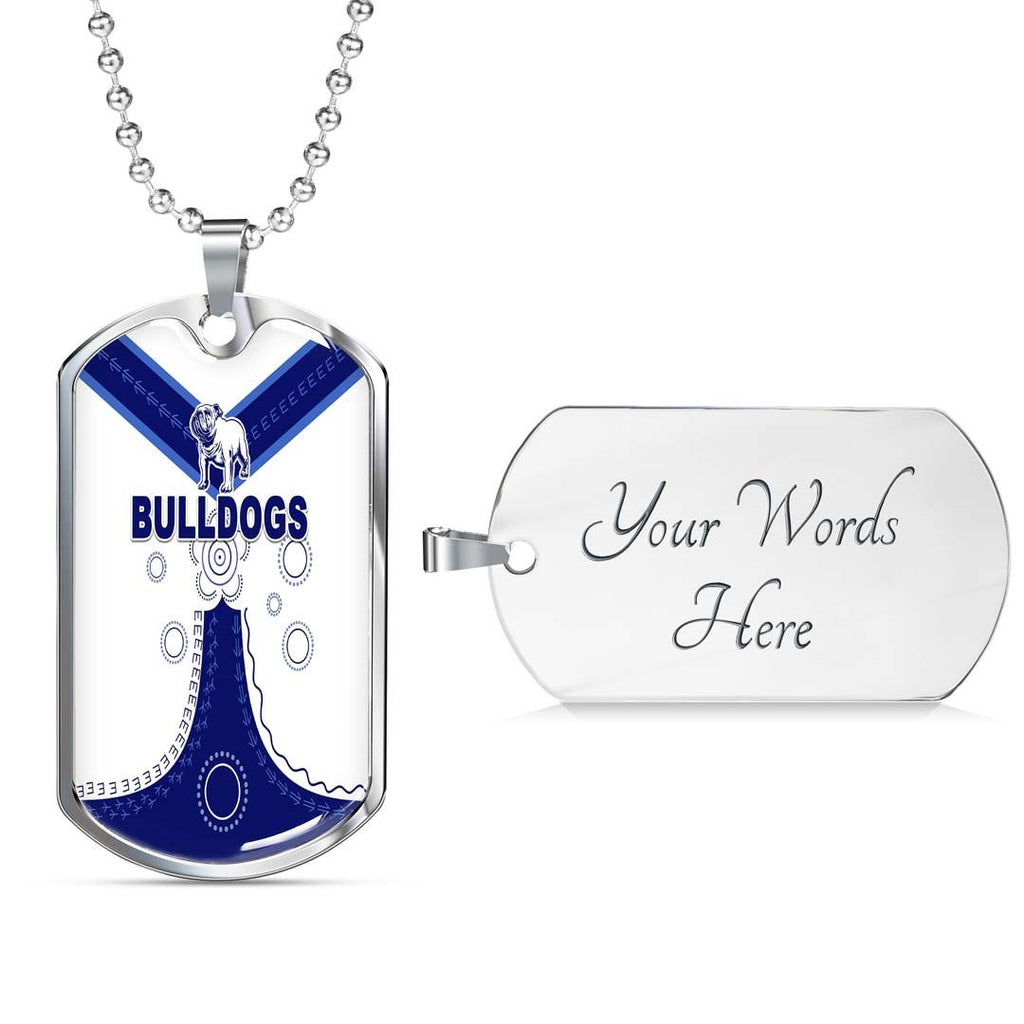 Vibe Hoodie Dog Tag - Canterbury-Bankstown Bulldogs Anzac Day Indigenous - Rugby Team Dog Tag
