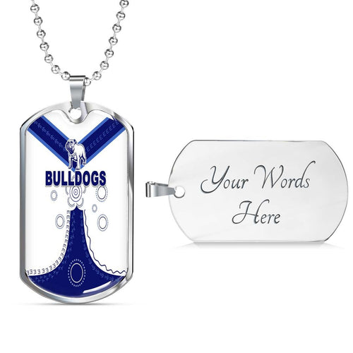 Vibe Hoodie Dog Tag - Canterbury-Bankstown Bulldogs Anzac Day Indigenous - Rugby Team Dog Tag