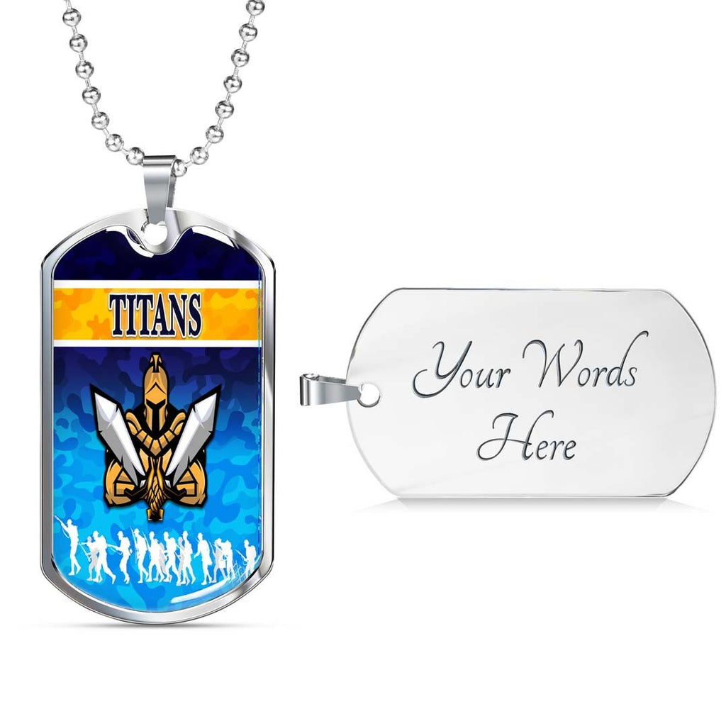 Vibe Hoodie Dog Tag - Gold Coast Titans Camo - Rugby Team Dog Tag