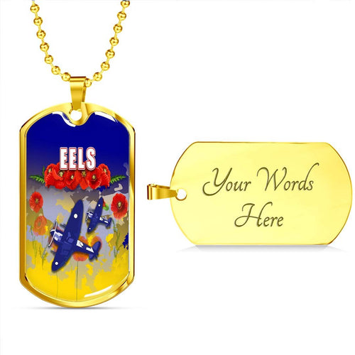 Vibe Hoodie Dog Tag - Parramatta Eels Anzac Day Lest We Forget - Rugby Team Dog Tag