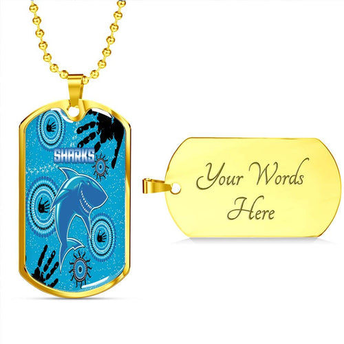 Vibe Hoodie Dog Tag - Cronulla-Sutherland Sharks - Rugby Team Dog Tag